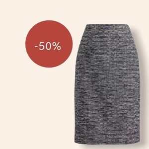 J.Crew tweed blue pencil skirt 4